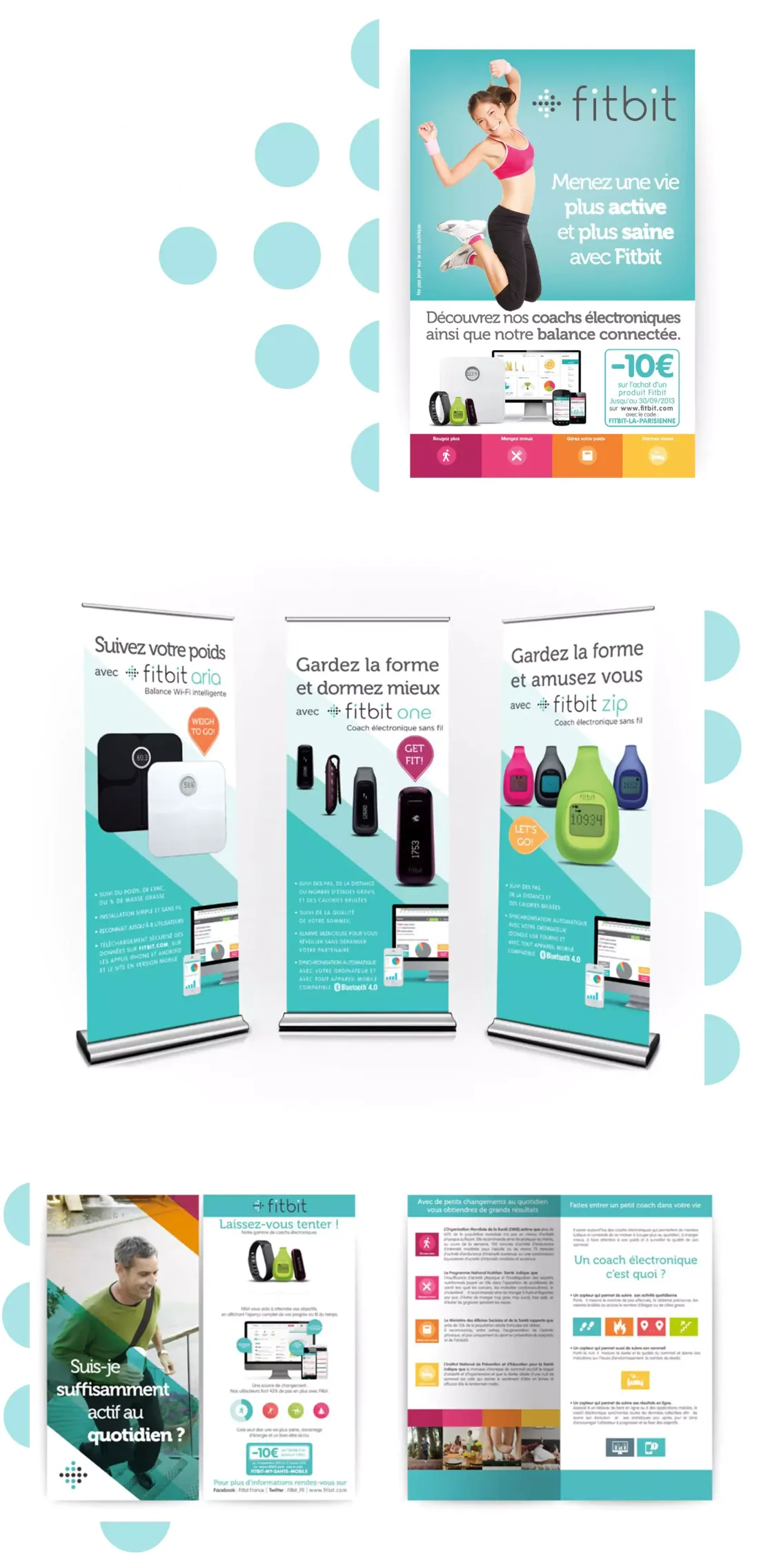 Fitbit — aperçu du site web réalisé par SwiftFlow