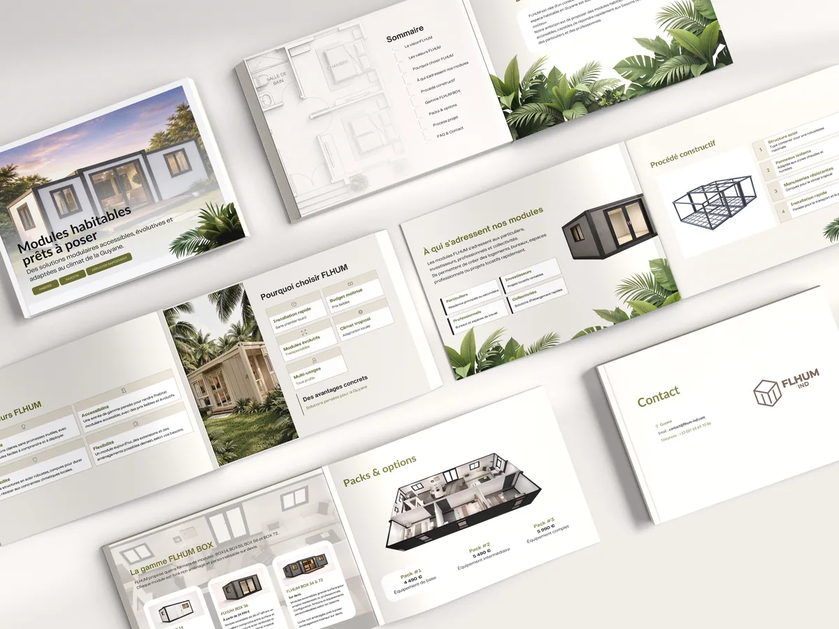 FLHUM IND — Catalogue & supports du site web réalisé par SwiftFlow