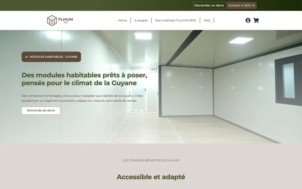 FLHUM IND — Le site internet du site web réalisé par SwiftFlow
