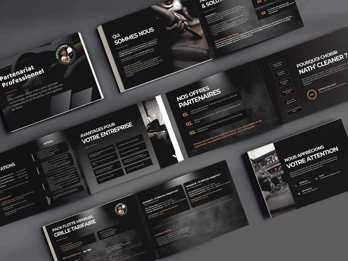 Nath’ Cleaner — La plaquette commerciale du site web réalisé par SwiftFlow