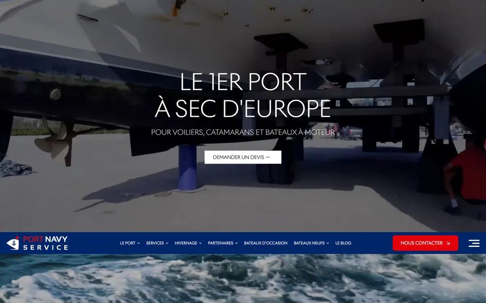 Port Navy Service — aperçu du site web réalisé par SwiftFlow