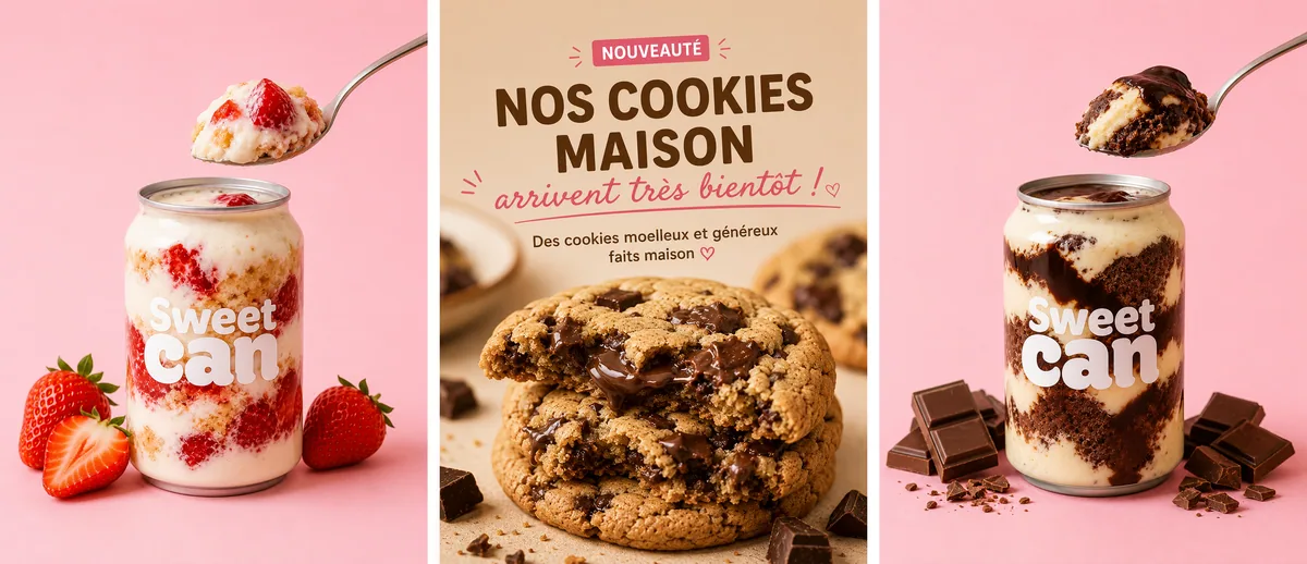 SweetCan — Flyers & réseaux du site web réalisé par SwiftFlow